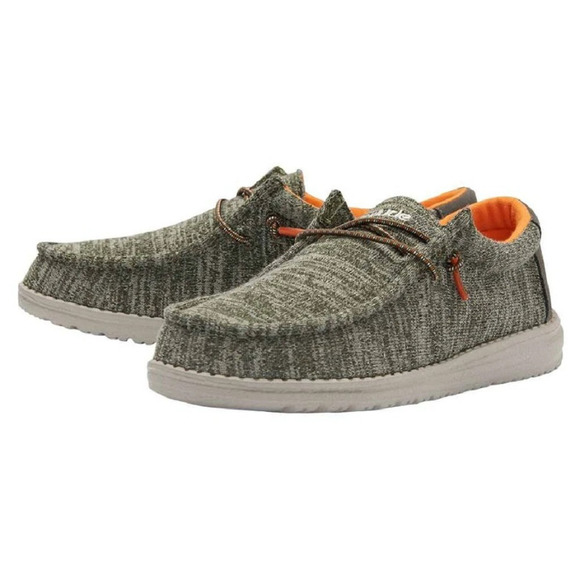Hey Dude Youth Wally Stretch - Sage Boy's Size 3 / Lady's SZ 4 - Picture 1 of 10